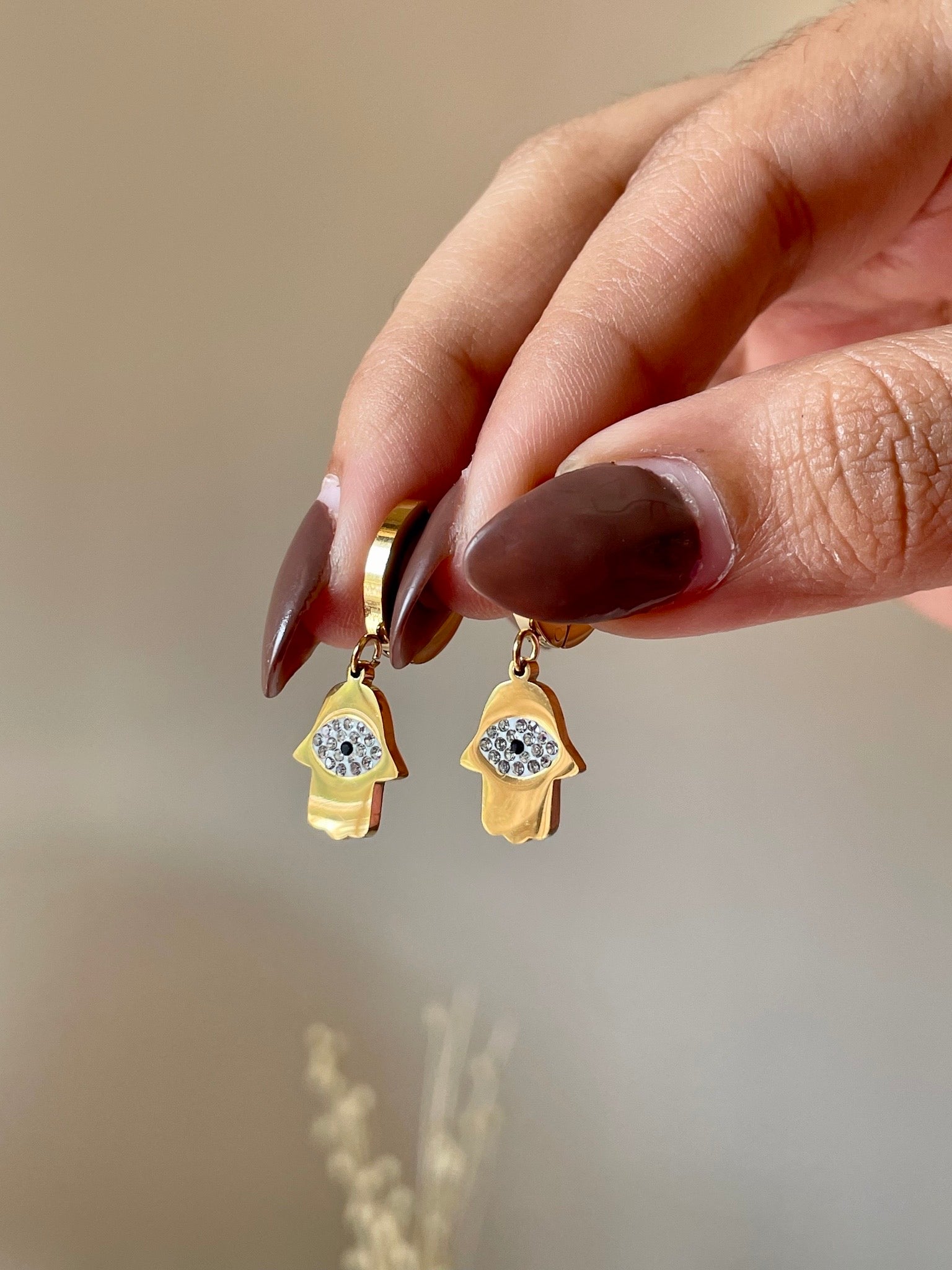 Hamsa Earrings