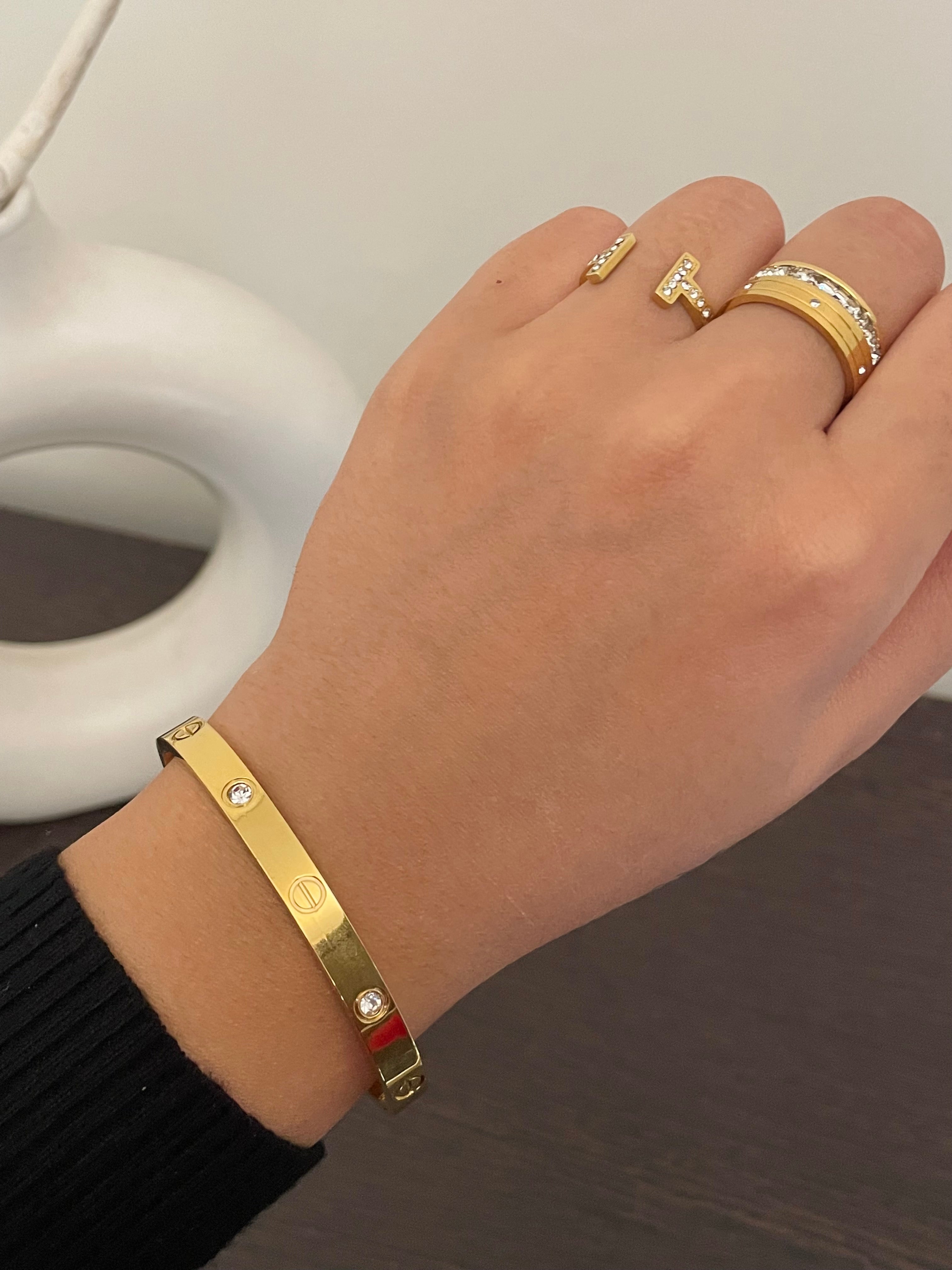 Love Bracelet Golden (studded)